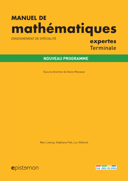 Manuel de mathématiques expertes Terminale -  Enseignement de spécialité