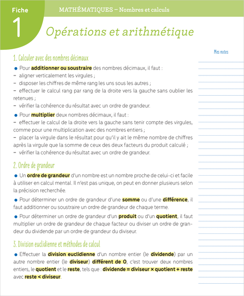 Boite à fiches 5e