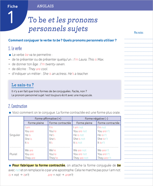 Boite à fiches 6e