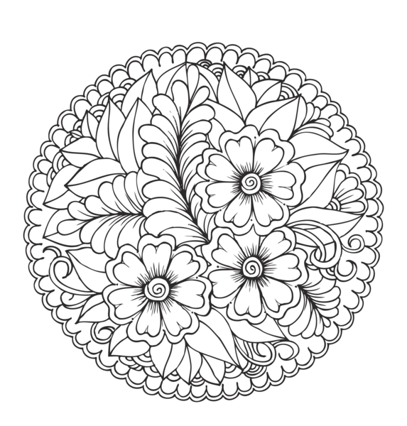 Mandalas végétaux - Coloriages pour me détendre