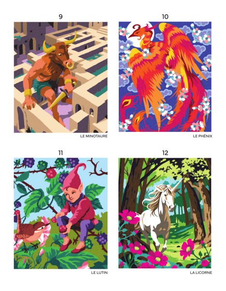 Créatures fantastiques - 45 coloriages mystères