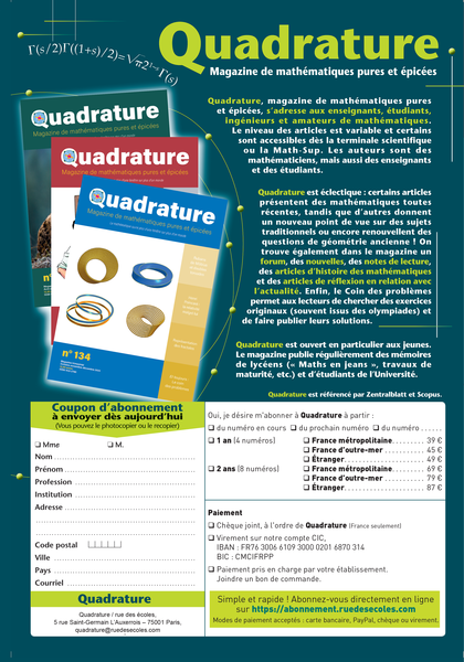 Quadrature n° 135