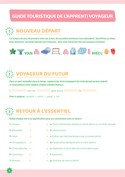 Cahier de jeux - Voyage