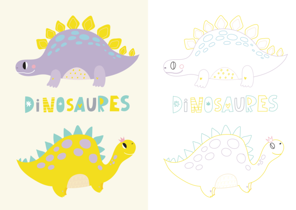 Mon beau coffret de coloriage - Dinosaures