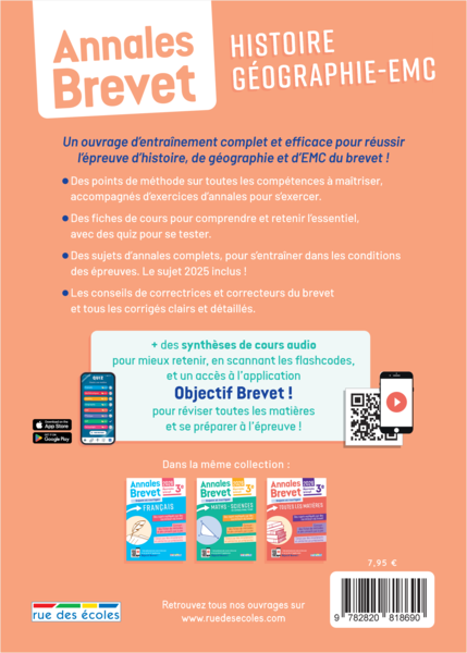 Annales Brevet - Histoire-Géographie-EMC - 3e - 2026