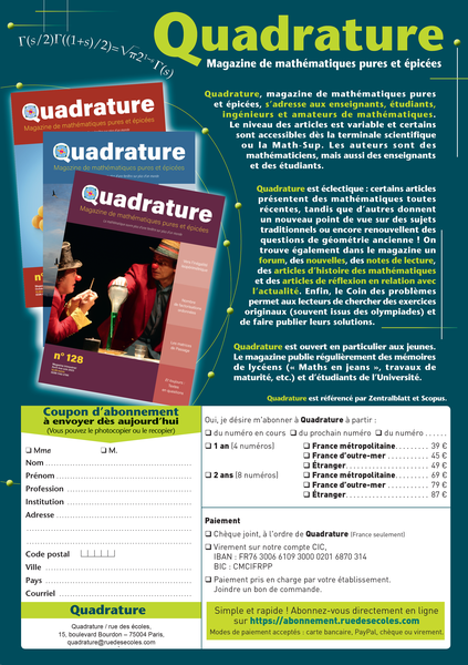 Quadrature n° 129