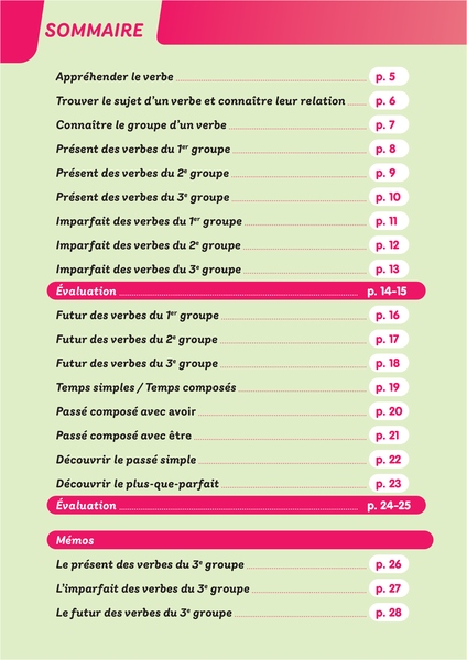 Mon prof à la maison - Conjugaison CM1