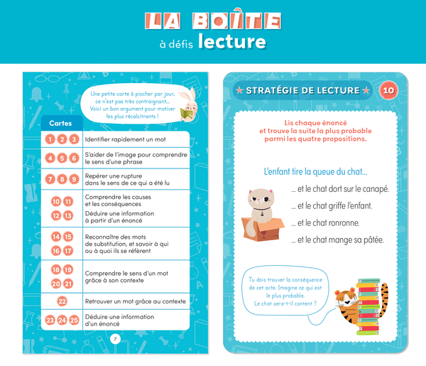 La boîte à défis lecture : lire mieux et plus vite - CP-CE1
