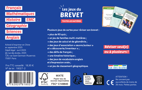 Les Jeux du Brevet - Toutes les matières