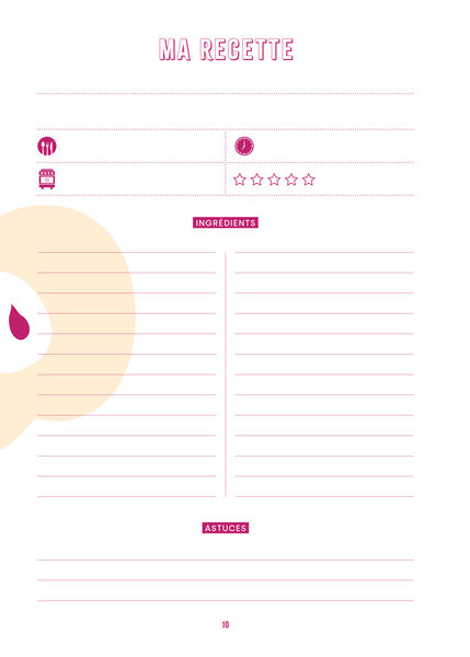 Mon carnet de recettes à remplir (édition 2023)