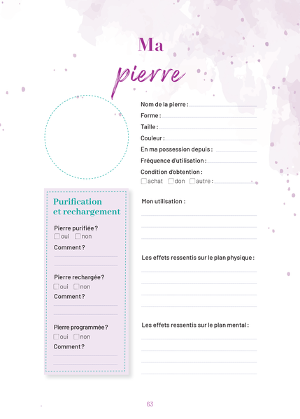 Mon carnet de lithothérapie