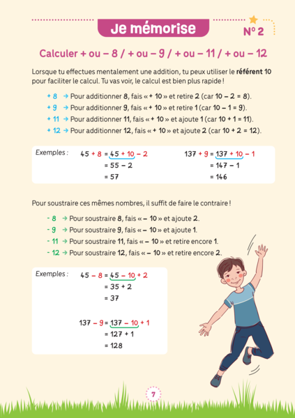Mes fiches d'entraînement effaçables - Calcul mental - 7 ans et plus