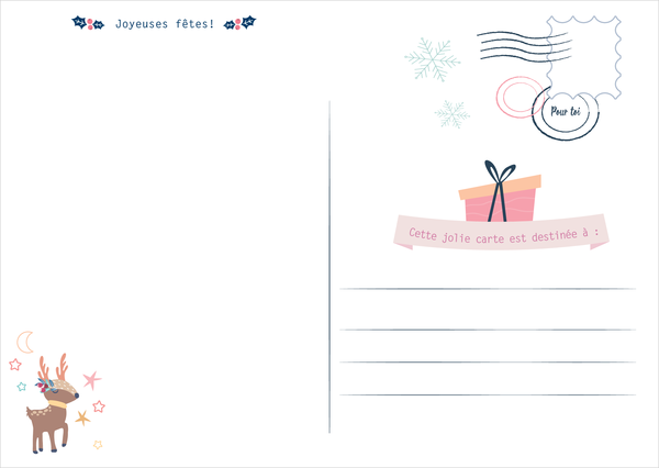 Mes belles cartes à décorer - Joyeuses fêtes !