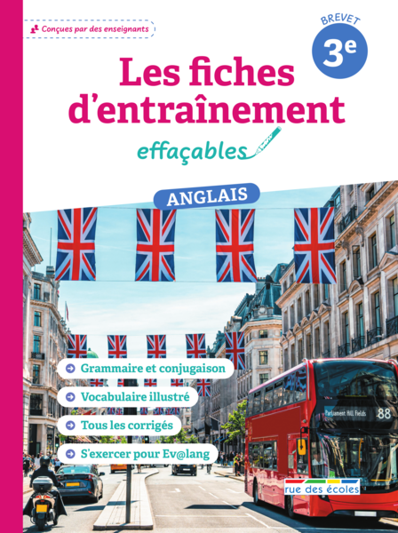 Les fiches d'entraînement effaçables - Anglais - 3e Brevet 