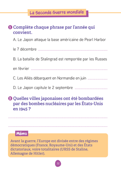 Les fiches d'entraînement effaçables 3e - Brevet