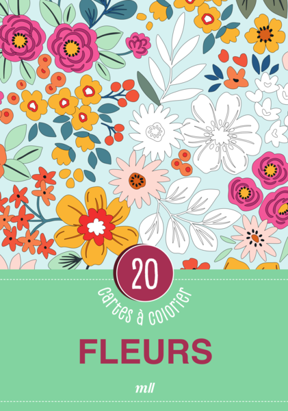 Fleurs - 20 cartes à colorier