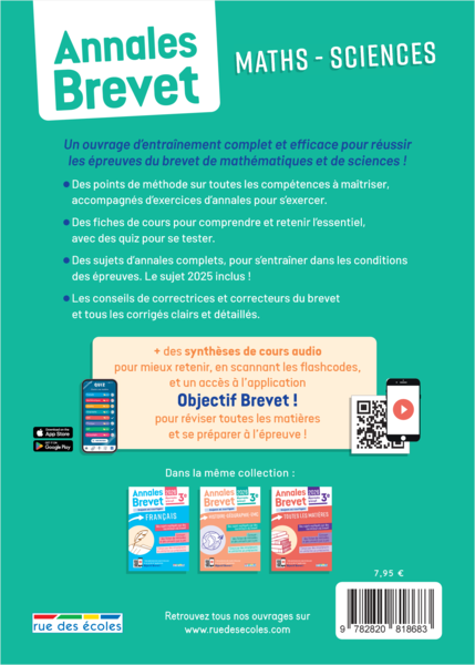 Annales Brevet - Maths-Sciences - 3e - 2026