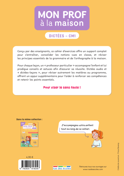 Mon prof à la maison - Dictées CM1