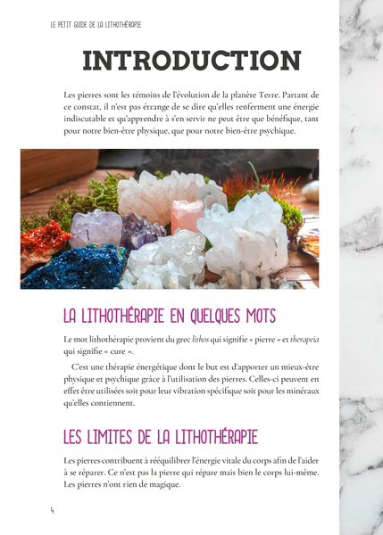 Le Petit Guide de la lithothérapie