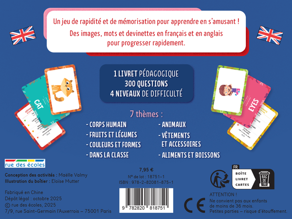 Mes cartes à jouer - Anglais, dès 7 ans