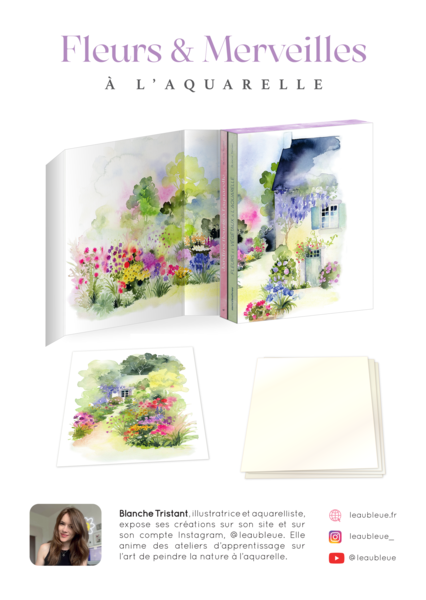 Fleurs et Merveilles à l'aquarelle (coffret)
