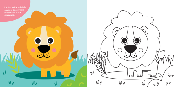 Mon cahier de coloriage : Je découvre les animaux, dès 3 ans