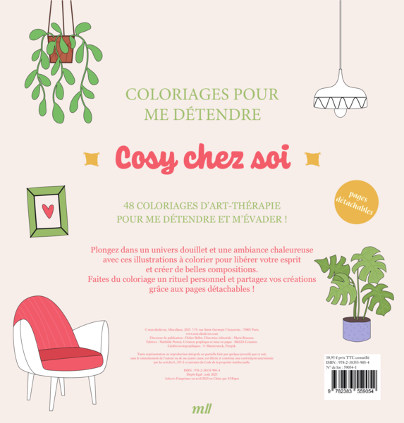 Cosy chez soi - Coloriages pour me détendre