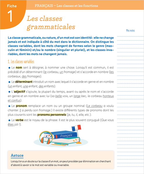 Boite à fiches 6e
