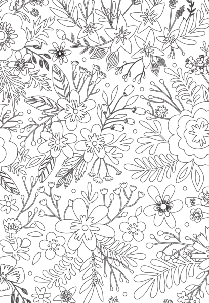 Fleurs - 20 cartes à colorier