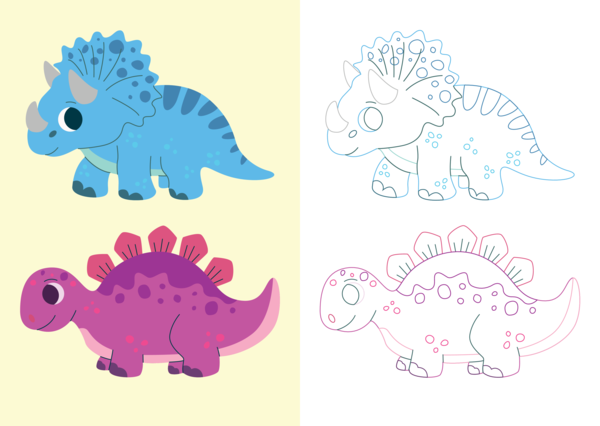 Mon beau coffret de coloriage - Dinosaures