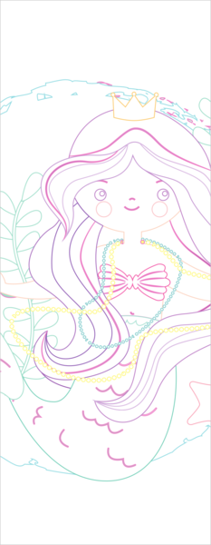 Sirènes merveilleuses - Mes petites cartes à colorier