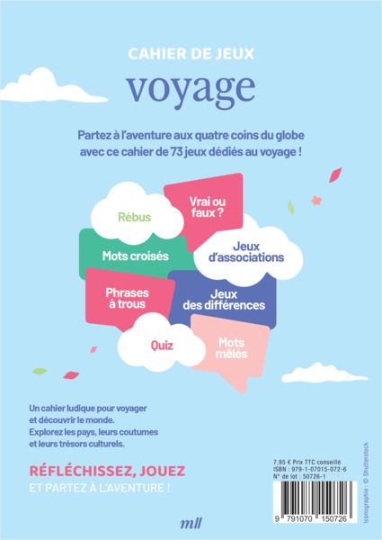 Cahier de jeux - Voyage
