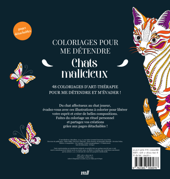 Chats malicieux - Coloriages pour me détendre