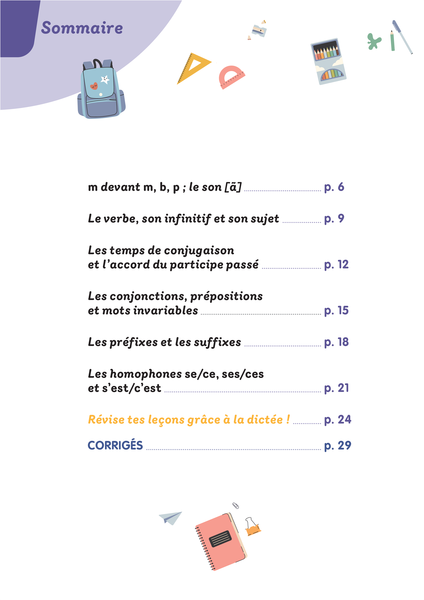 Mon prof à la maison - Dictées CM2