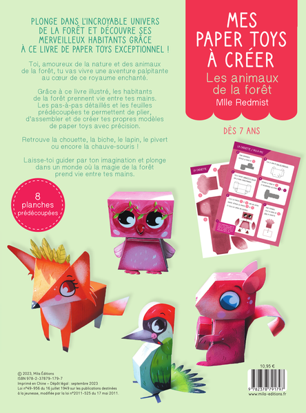 Mes paper toys à créer - Les animaux de la forêt