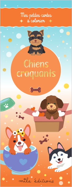 Chiens craquants - Mes petites cartes à colorier
