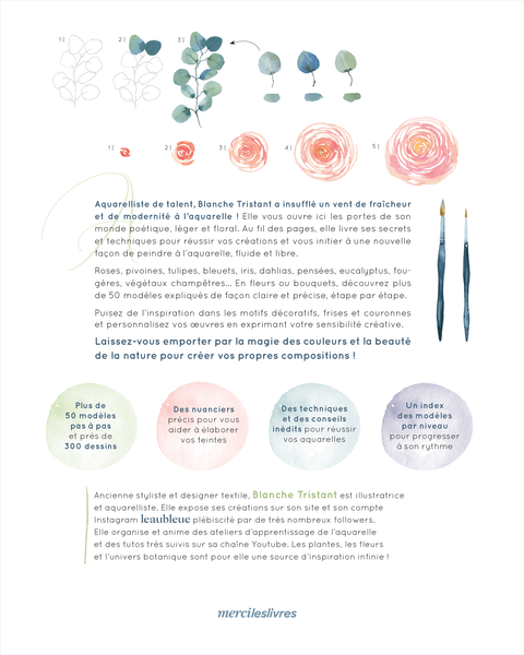 Fleurs et Merveilles à l'aquarelle (coffret)
