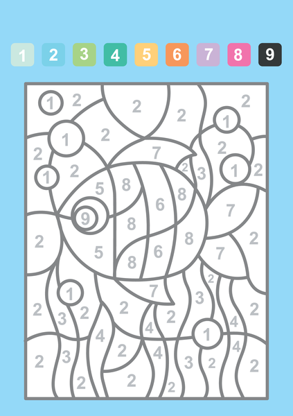 Mon bloc de coloriages magiques : la mer