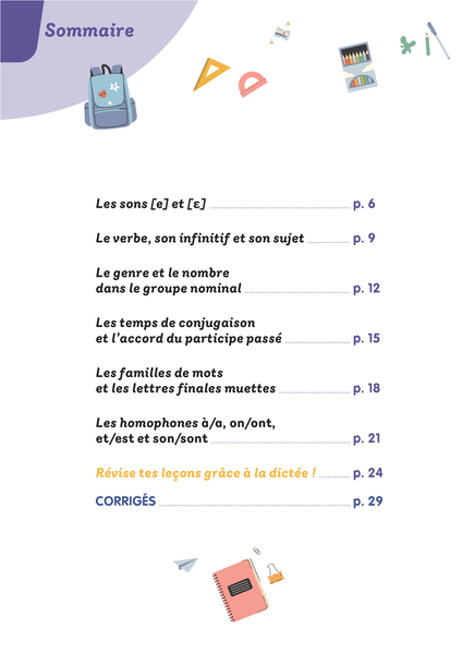 Mon prof à la maison - Dictées CM1