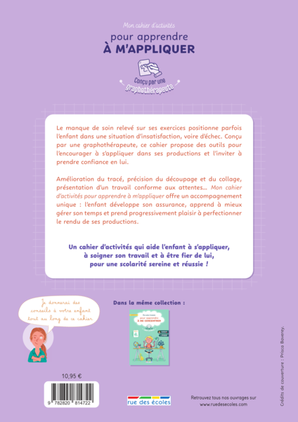 Mon cahier d'activités pour apprendre à m'appliquer, 7 ans et plus
