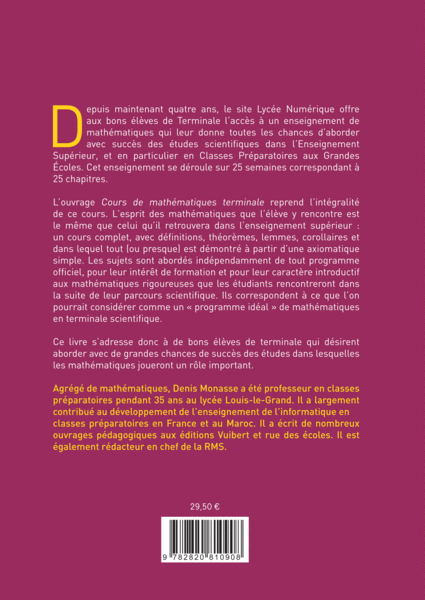 Cours de Mathématiques Terminale : Objectif excellence