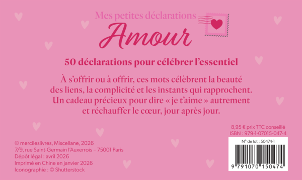 Boîte - Mes petites déclarations - Amour