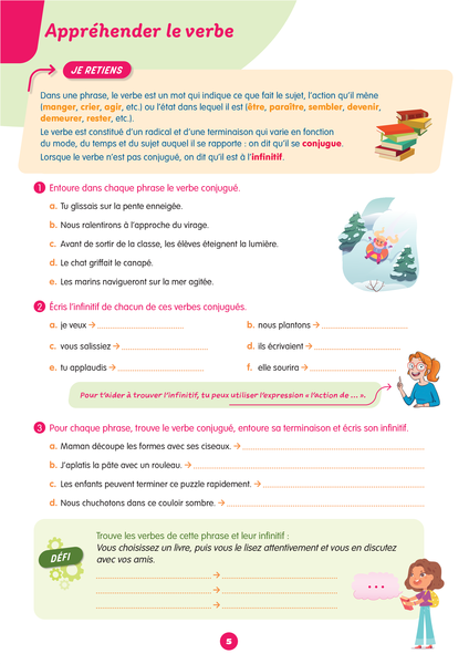 Mon prof à la maison - Conjugaison CM1