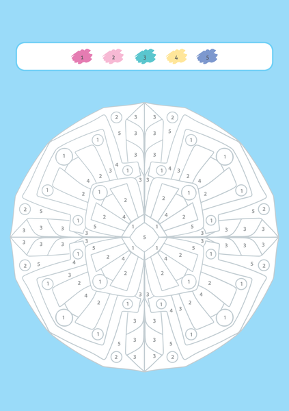 Mon bloc de coloriages magiques - Les chiffres, spécial mandalas