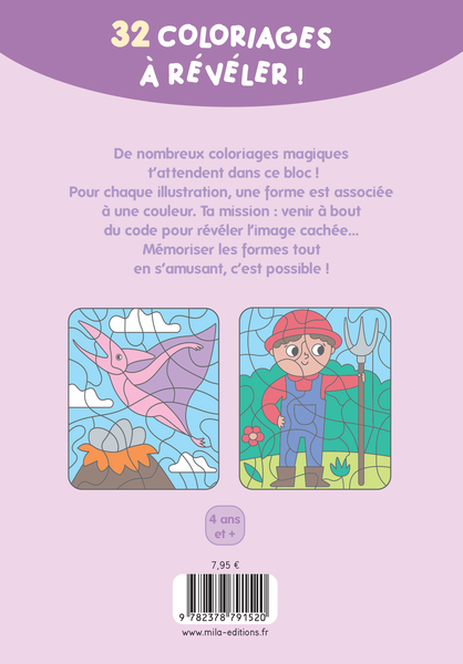 Mon bloc de coloriages magiques - Les formes