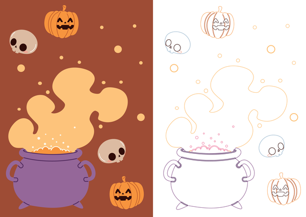 Mon beau carnet de coloriage : Halloween