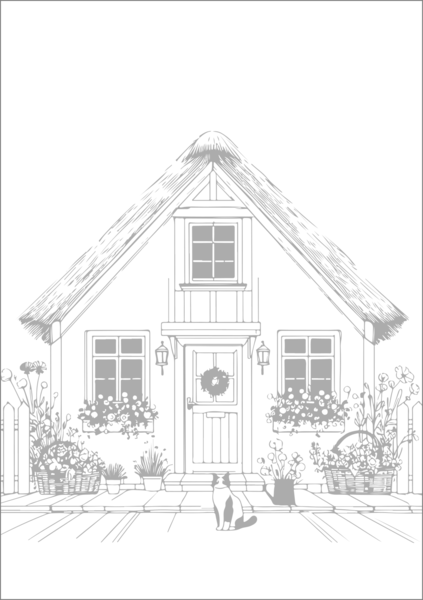 Coffret Aquarelle - Charmants Cottages - 30 illustrations à peindre