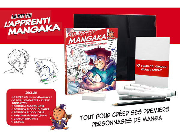 Kit de l'apprenti mangaka - La première étape vers ton manga ! (coffret)
