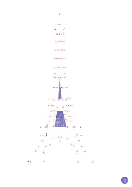 Les monuments de Paris à dessiner en points à relier