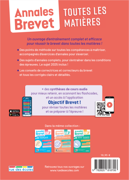 Annales Brevet - Toutes les matières - 3e - 2026